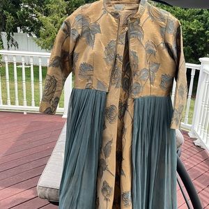 Two pieces top is long gowns and bottoms is skirt it’s party wear